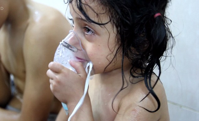 Activists claimed forces loyal to Bashar al Assad dropped bombs containing chlorine gas on rebel-held areas in Aleppo Syria hospitalising dozens of people including 37 children