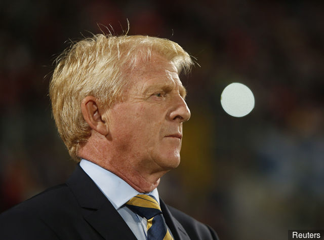 Scotland manager Gordon Strachan before the match