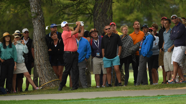 Scott Hend found trouble off the 18th tee twice