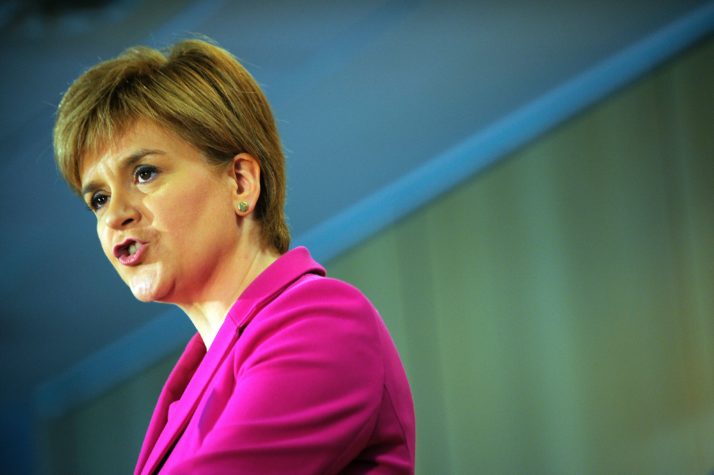 Scottish First Minister Nicola Sturgeon and leader of the Scottish National Party speaks at a press conference | Andy Buchanan  AFP via Getty Images