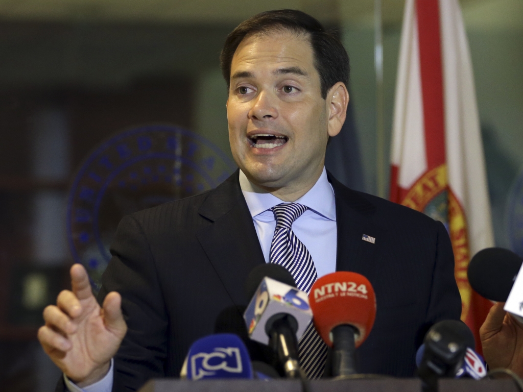 Sen. Marco Rubio R-Fla. again won his party's nomination in the key Florida Senate race.   Lynne Sladky    
  AP