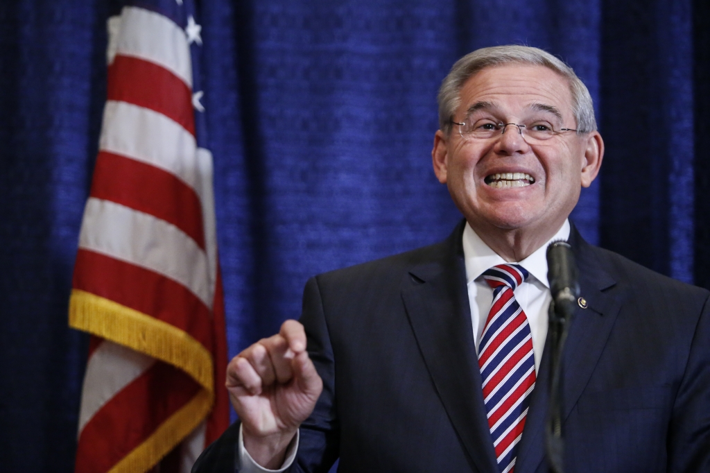 Newark New Jersey. According to reports Menendez has been indicted on federal corruption charges of conspiracy to commit bribery and wire fraud