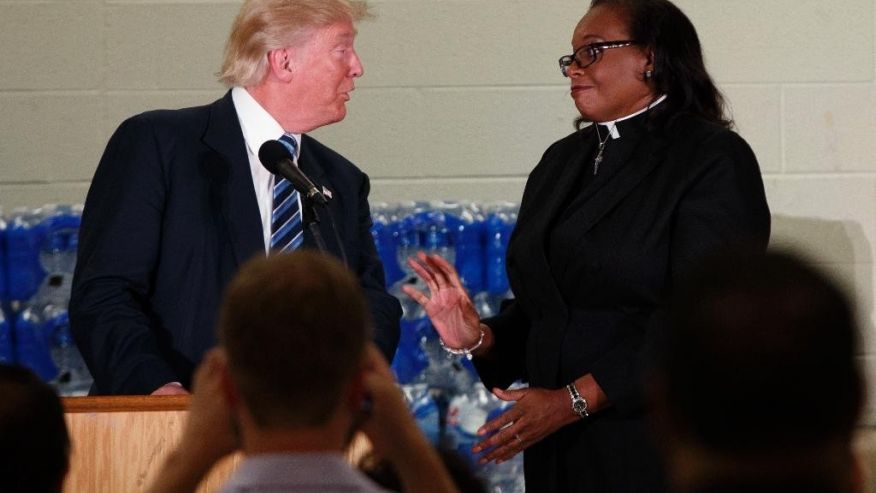 Donald Trump visits a black church. It goes about as well as you would expect.