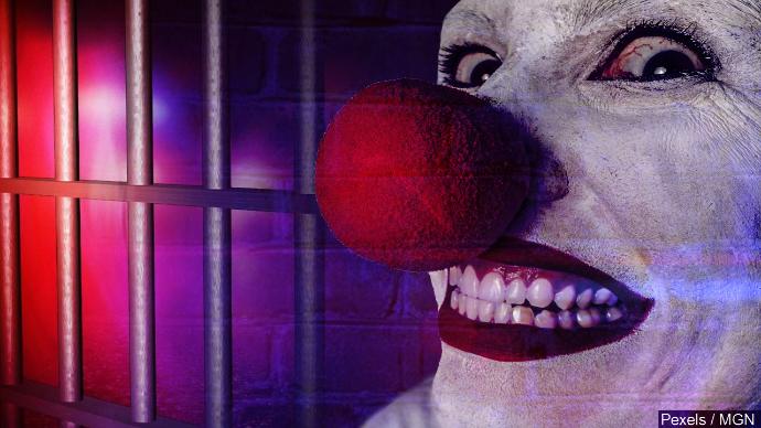 Police tell creepy clowns to go home