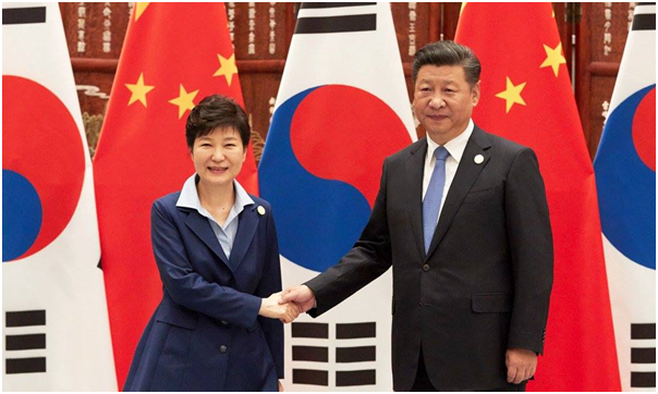 South Korean President Park Geun-hye and Chinese President Xi Jinping agreed to have continuous strategic communication concerning North Korean nuclear threats in Hangzhou China on September 5