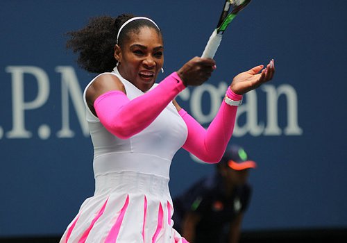 Serena Williams in action in New York