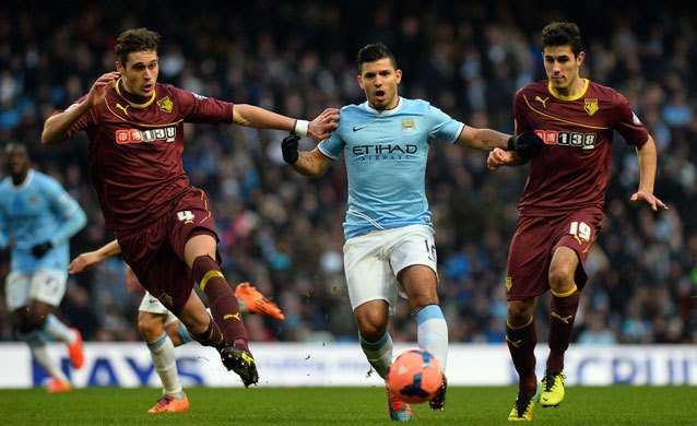 Sergio Aguero in action for Manchester City