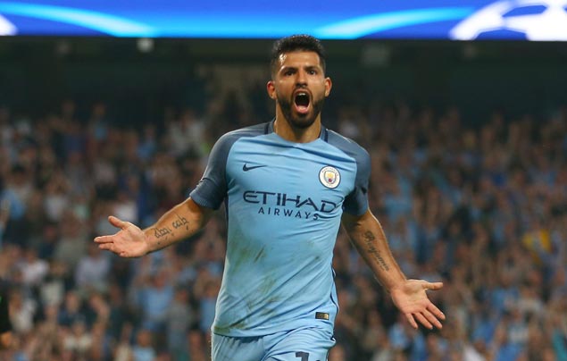 Rain delay fails to dampen City spirits and Sergio Aguero nets hat trick in rout of Gladbach