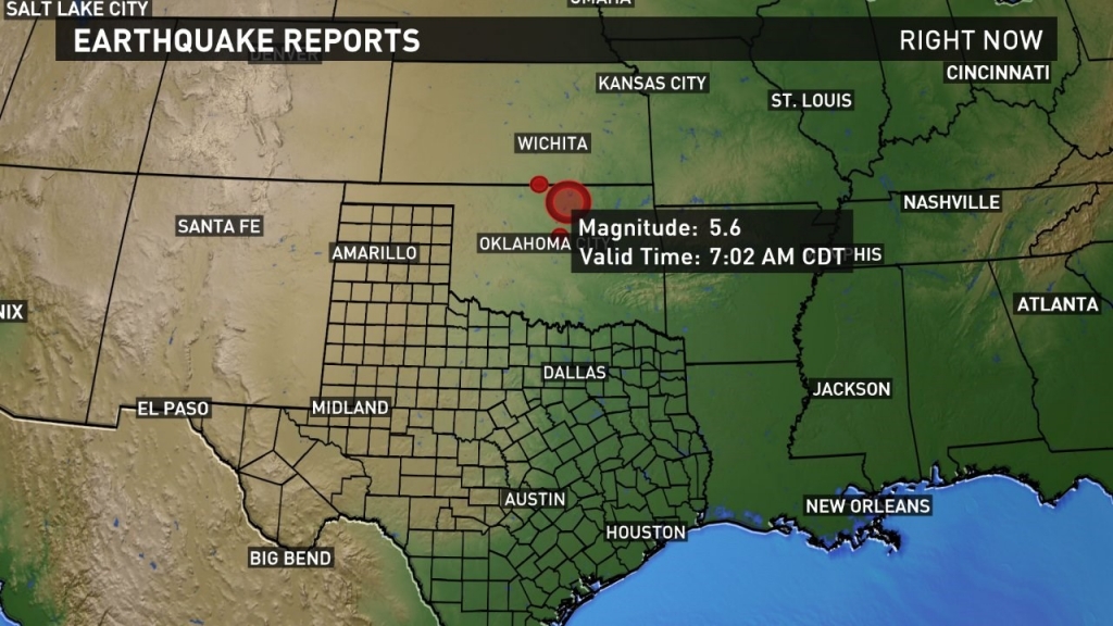 Magnitude-5.6 Earthquake In Oklahoma Shakes Midwest