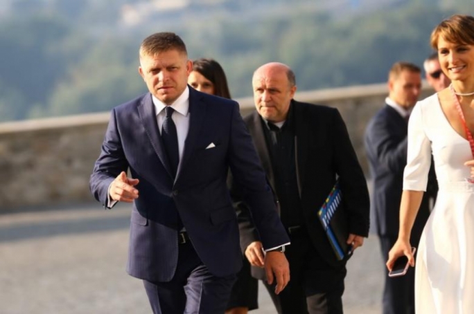 Slovakia Prime Minister Robert Fico arrives for the European Union summit the first one since Brexit in Bratislava Slovakia