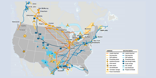 Combined Enbridge and Spectra Energy map