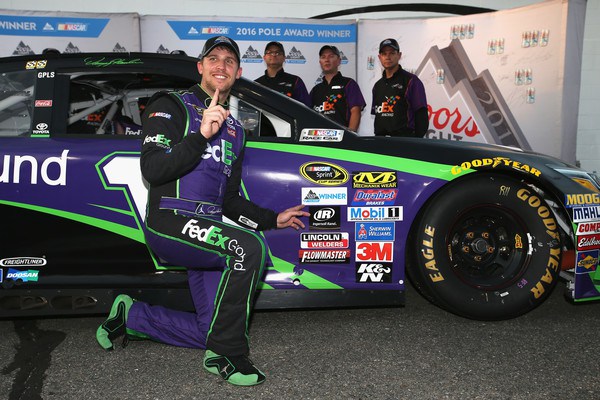 Source Sean Gardner  Getty Images North America via Zimbio Denny Hamlin wins pole in home state at Richmond Josue Hernandez