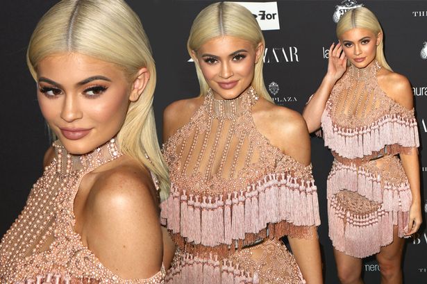 Splash Kylie Jenner pulled out all the stops in a daring Balmain dress