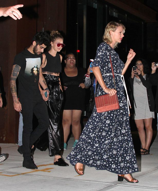 Taylor Swift goes to visit Gigi Hadid and Zayn Malik at Gigi's apartment