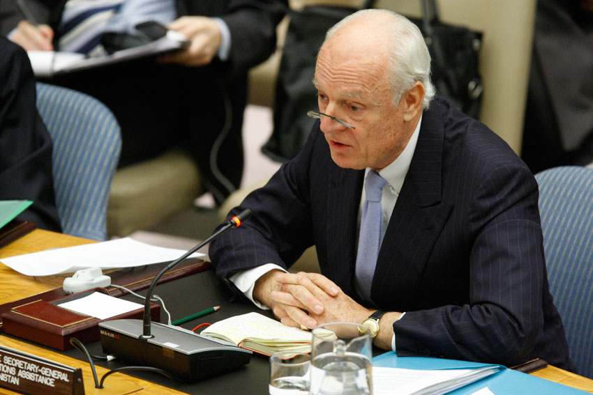 Staffan de Mistura special envoy for Syria crisis. UN