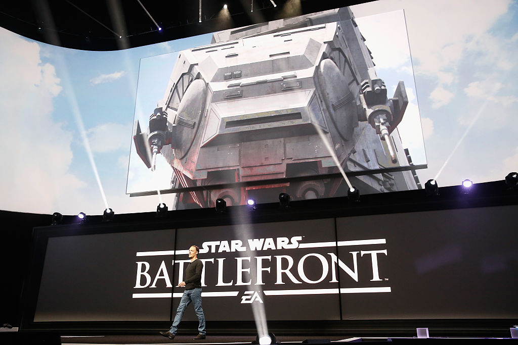 EA DICE introduces 'Star Wars Battlefront&#039 during the Sony E3 press conference at the L.A. Memorial Sports Arena