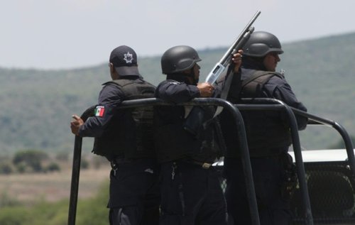 State police patrol in Michoacan state a region that has been beset by drug violence and vigilante justice for years