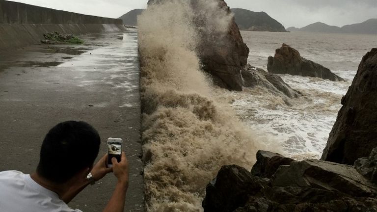 Schools shut, flights cancelled as Super Typhoon Meranti hits Taiwan