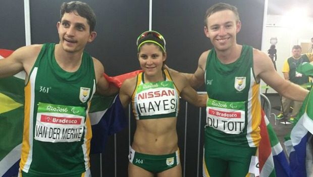 Paralympic Games- Fanie van der Merwe Ilse Hayes and Charl du Toit