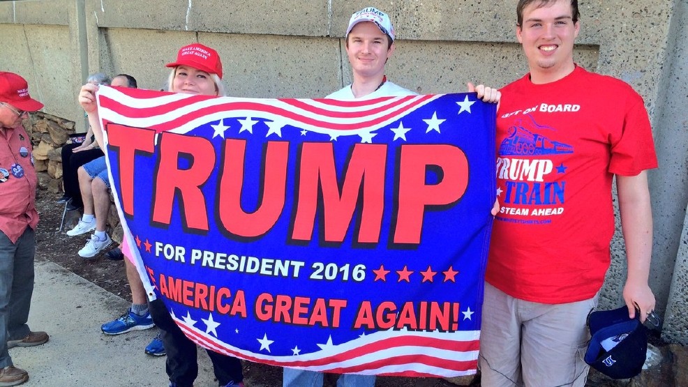 TRUMP SPEAKS TO A PACKED US CELLULAR CENTER PROTESTORS ATTEMPTED DISRUPTION AND SOME WERE ARRESTED