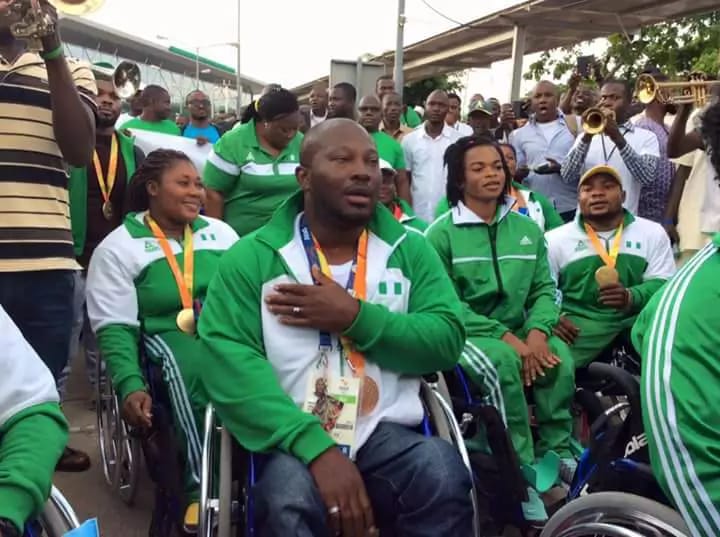 Team Nigeria Paralympics return to the country after the games