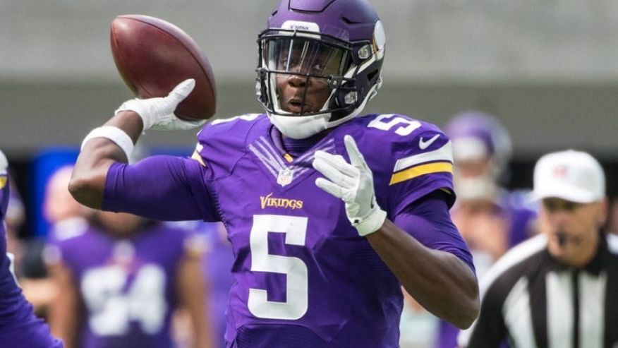 Aug 28 2016 Minneapolis MN USA Minnesota Vikings quarterback Teddy Bridgewater throws the ball during the first quarter in a preseason game against the San Diego Chargers at U.S. Bank Stadium. Mandatory Credit Brace Hemmelgarn-USA TODAY Sports