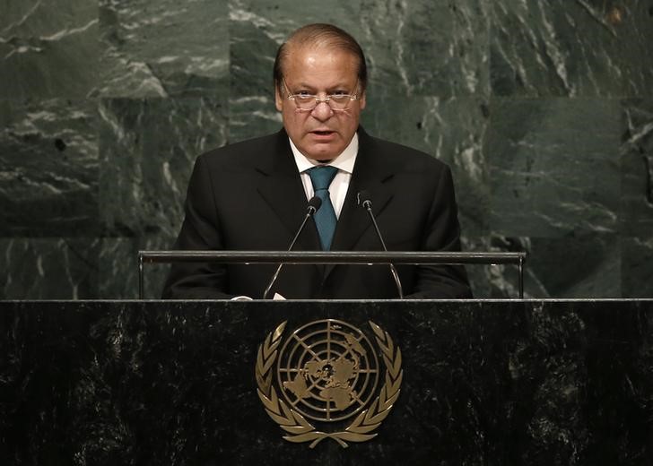 Prime Minister Nawaz Sharif of Pakistan addresses the United Nations General Assembly in the Manhattan borough of New York U.S