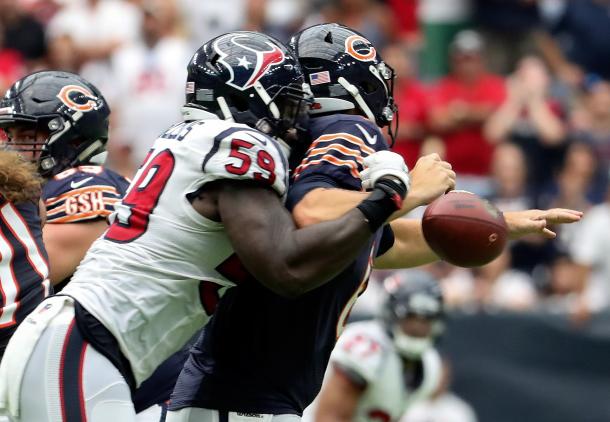 Whitney Mercilus proved that last season was not a one time thing as he recorded two sacks as well as forced a fumble