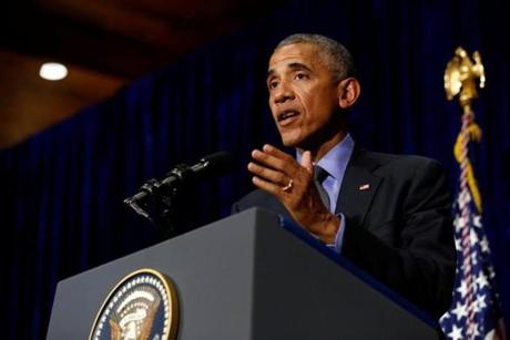 U.S. President Barack Obama holds a news conference at the conclusion of his participation in the ASEAN Summits in Vientiane Laos