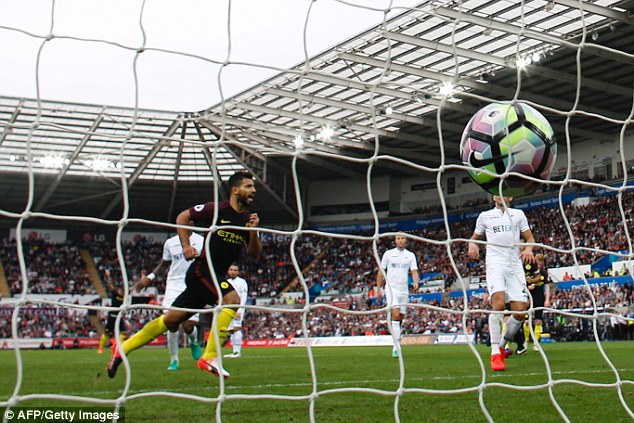 The Argentine scored twice for City as they beat Swansea 3-1 at the Liberty Stadium