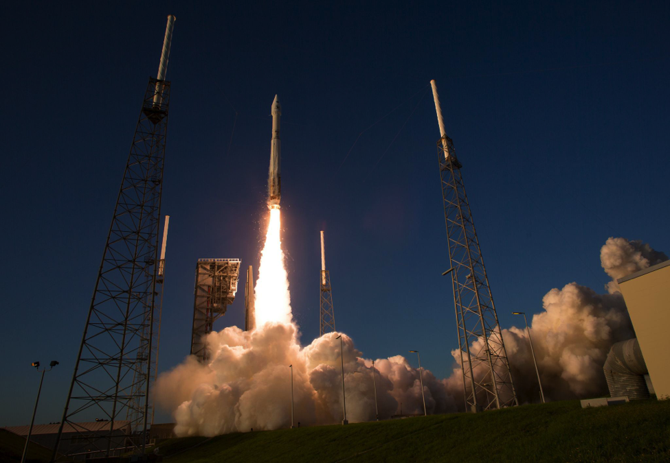 The Atlas V rocket launches OSIRIS-REx towards Asteroid Bennu