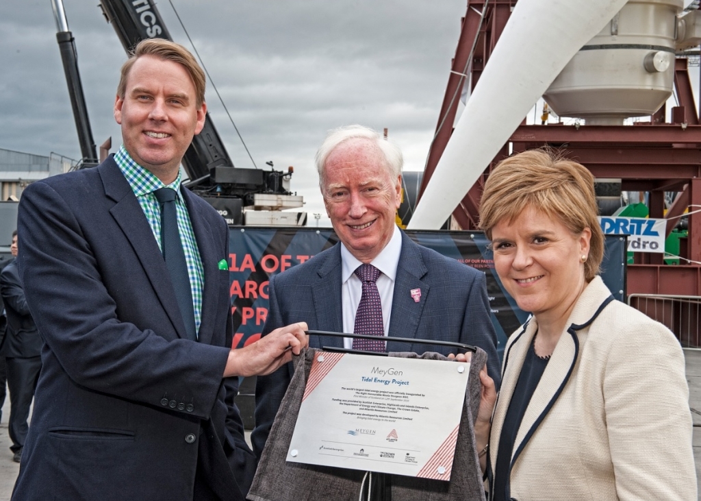 The First Minister officially unveiled the Mey Gen project on 8th September 2016