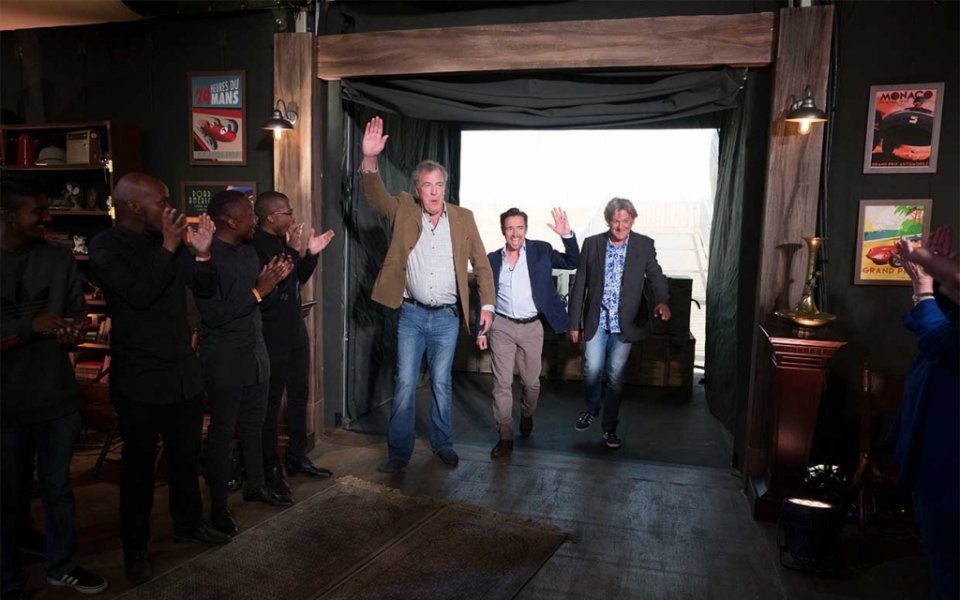 Jeremy Clarkson Richard Hammond and James May in a tent. No really