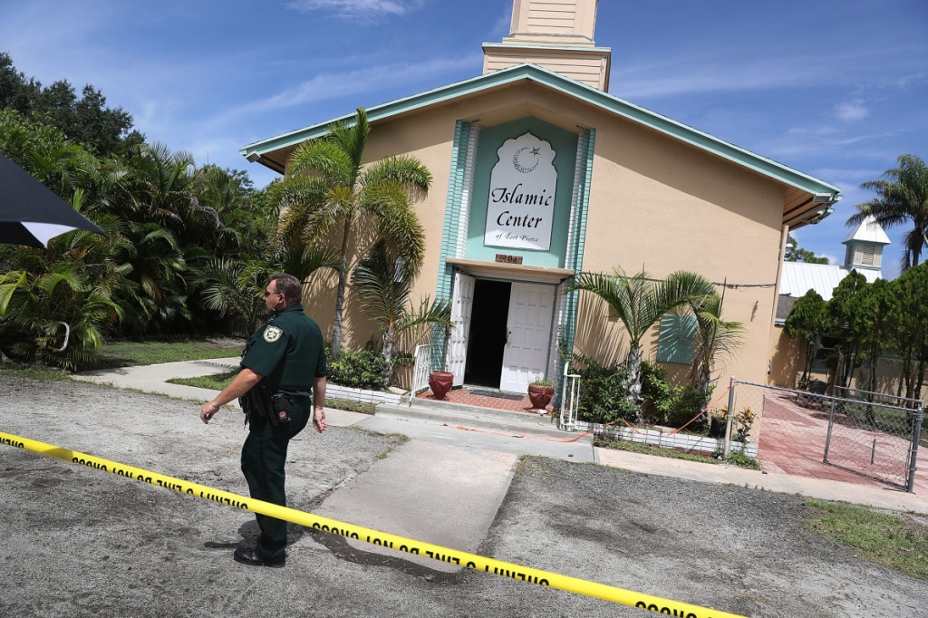 The Islamic Center of Fort Pierce post-arson. — Getty Images