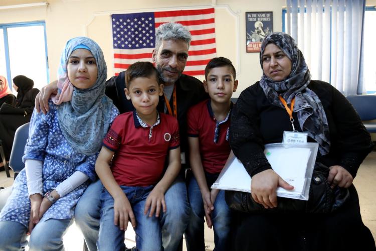 The Jouriyeh family are headed to the U.S. as part of a resettlement program