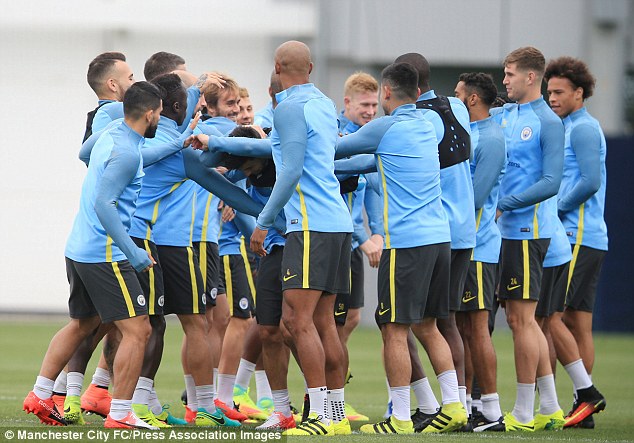 The Manchester City players looked calm and relaxed ahead of the Manchester Derby