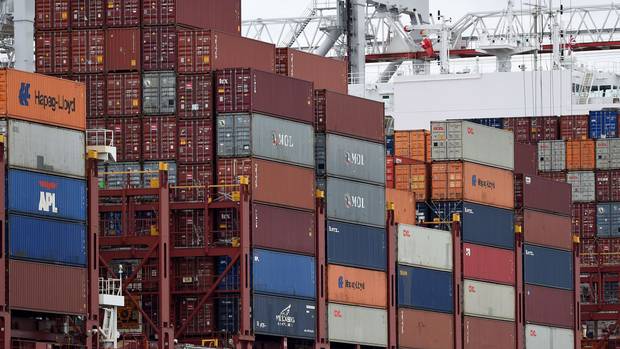 The Office for National Statistics said the UK's deficit on trade in goods and services hit £4.5 billion