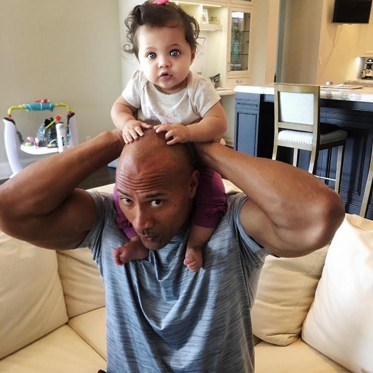 Dwayne Johnson's Daughter Pooped While Sitting on His Neck!