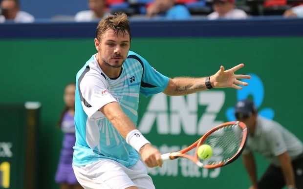 The Swiss tennis player Stanislas Wawrinka in action in 2014