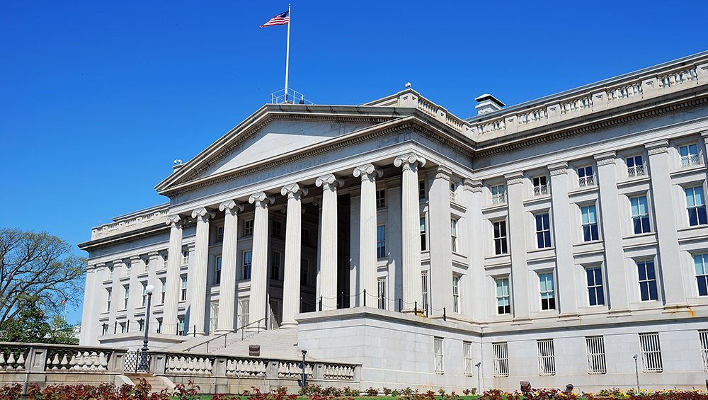 The U.S. Treasury Department in Washington D.C