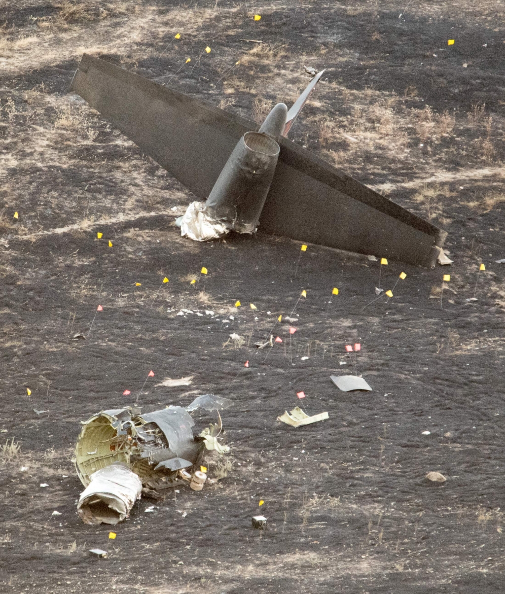 The U-2 plane crashed in Sutter California killing the pilot and seriously injuring his co-pilotJOSH EDELSON  Getty Images