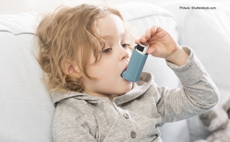 Child with inhaler