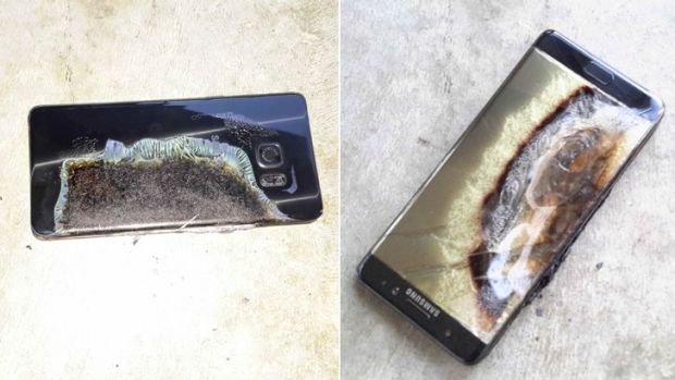 The man says his Samsung Galaxy Note7 exploded in his hotel room in Perth