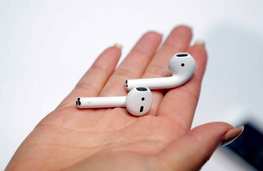 The new Apple Air Pods are shown during an event to announce new Apple products on Wednesday Sept. 7 2016 in San Francisco