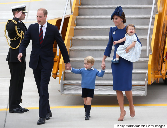 The royal family touch down at Victoria Airport