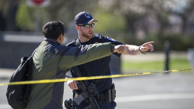 The shooting spree began when the alleged gunman ambushed a police officer