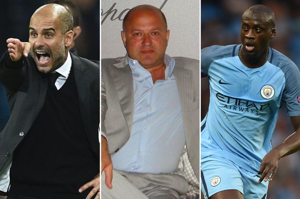 Pep Guardiola Dimitri Seluk Yaya Toure