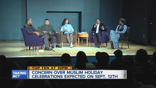 There are concerns in the Muslim community because a holiday falls the day after the anniversary of the September 11 attacks.                      WXYZ