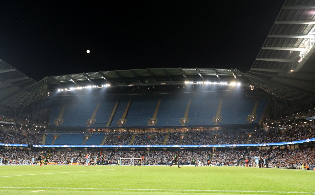 There was large sections of empty seats for the hastily rearranged match at the Etihad Stadium Martin Rickett  PA