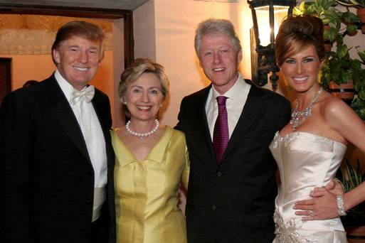 They were good friends in 2005 Donald and Melania Trump on their wedding day with Hillary and Bill Clinton